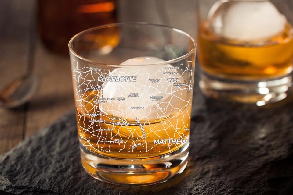 Personalized City & Hometown Maps Glasses