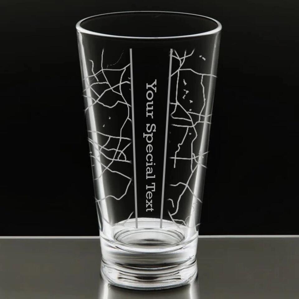 Personalized City & Hometown Maps Glasses