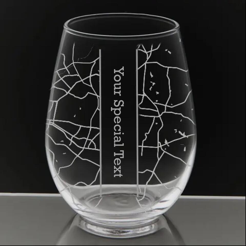 Personalized City & Hometown Maps Glasses
