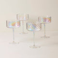 Tuscany Classics Iridescent Coupe Glasses - Set Of 4