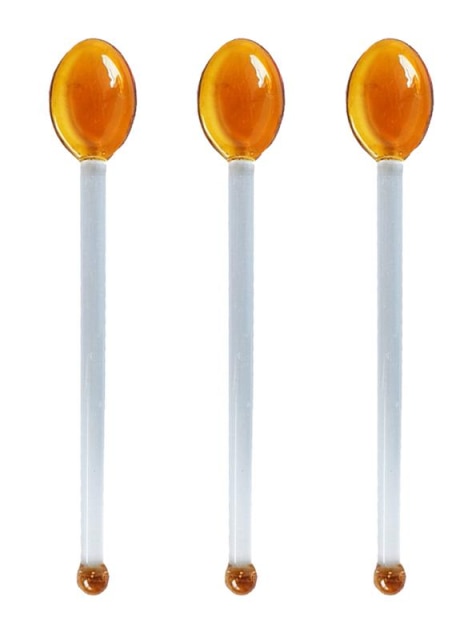 Candy Cane Glass Stirrer Set