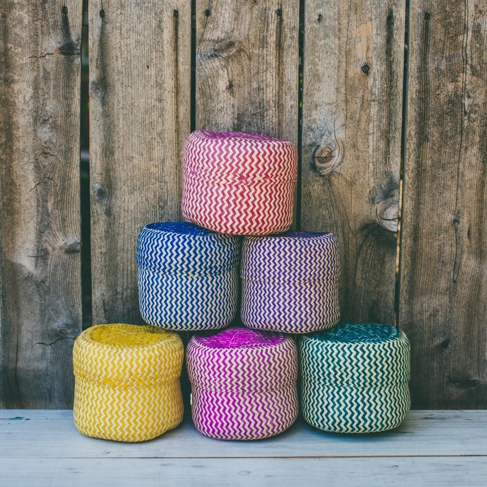 Small Tigre Handwoven Basket - Green