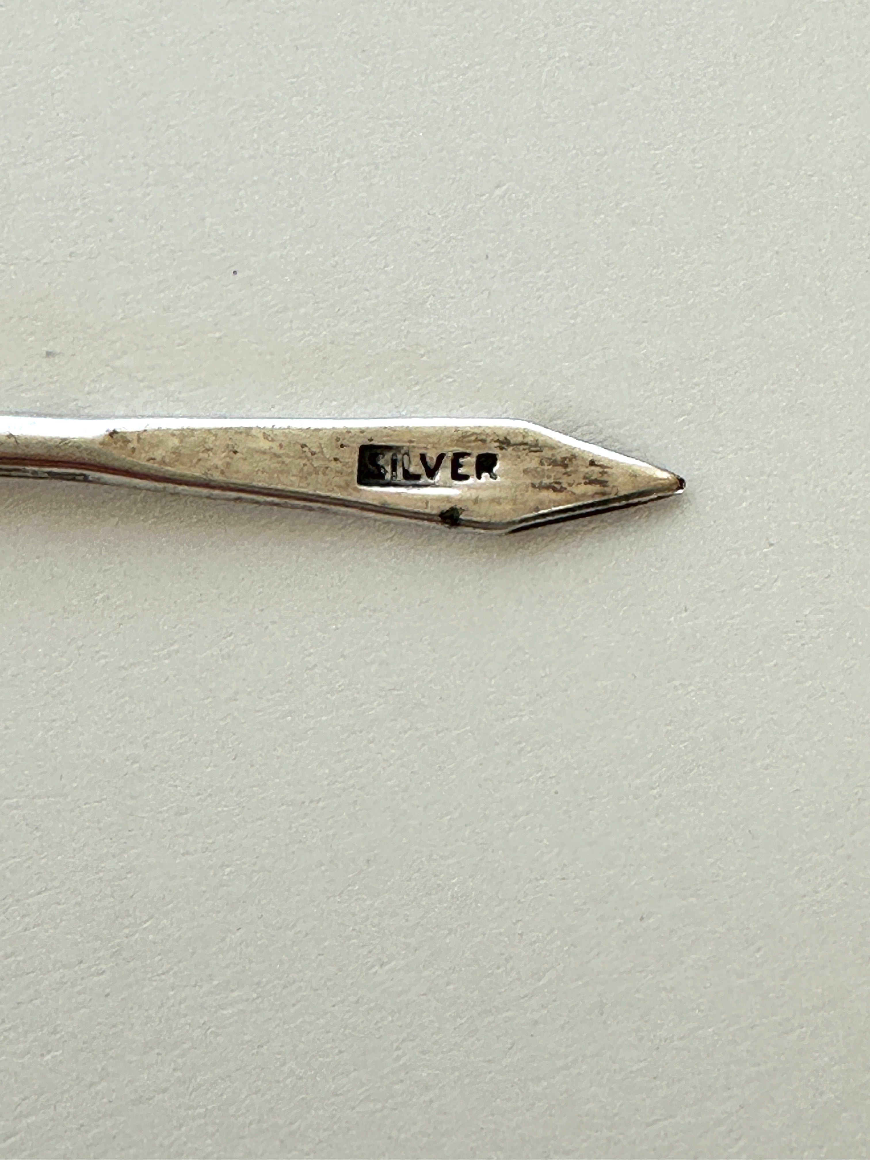 Sterling Enameled Flower Cocktail Picks