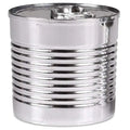 Plastic Silver Tin Can with Lid