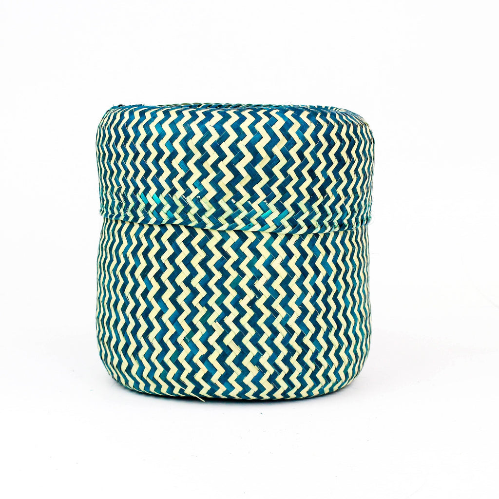 Small Tigre Handwoven Basket - Green